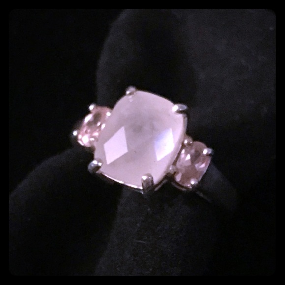 Avon Jewelry - 💕Avon Sterling Silver Pink Quartz Gem Ring 7 💕